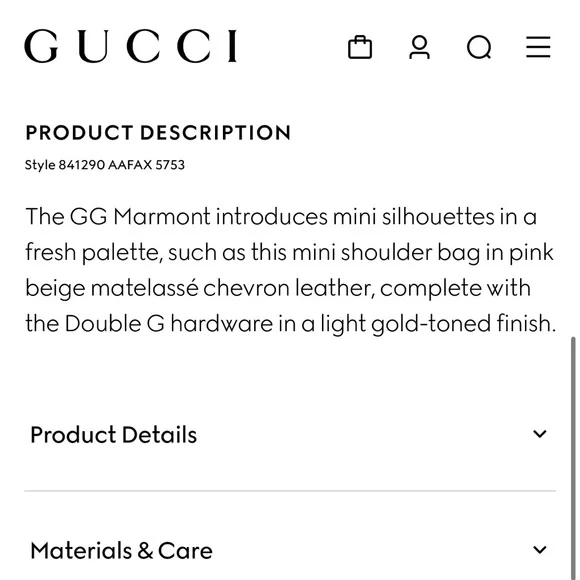 Gucci Calfskin Matelasse Super Mini GG Marmont Shoulder Bag - Porcelain Rose - Picture 13 of 17